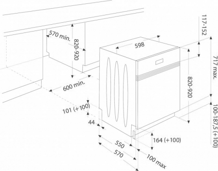 Beko DSN15420X vaatwasser Semi-ingebouwd 14 couverts E - Afbeelding 2