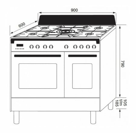 Boretti CFBG902ZW fornuis - Afbeelding 5