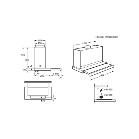 Electrolux LFP616X Grijs 600 m³/uur - Afbeelding 3