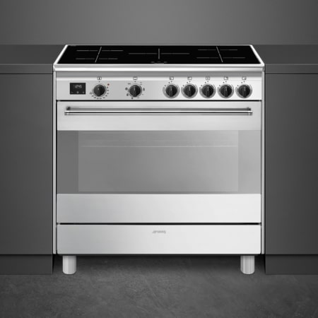 Smeg Concert BG91IX2 fornuis Range-fornuis Inductiekookplaat zones Roestvrijstaal A - Afbeelding 3