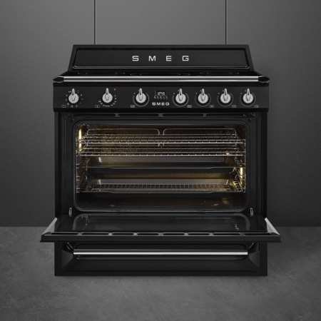 Smeg TR90IBL9 fornuis Vrijstaand fornuis Inductiekookplaat zones Zwart A - Afbeelding 4