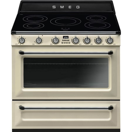 Smeg Victoria TR90IP2 fornuis Vrijstaand fornuis Inductiekookplaat zones Crème A - Afbeelding 4