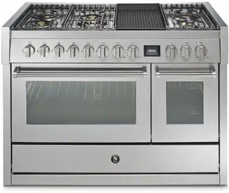 Steel GQ12SF-4BM gas fornuis met 5 branders, in meerdere kleuren