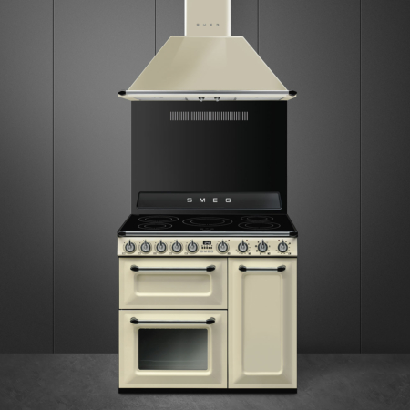 Smeg CUISINIARE TR93IP2 Range-fornuis Zoneloze inductiekookplaat Crème A - Afbeelding 2