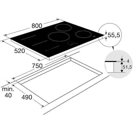 ATAG HI08571EV Inductie kookplaat - Afbeelding 2