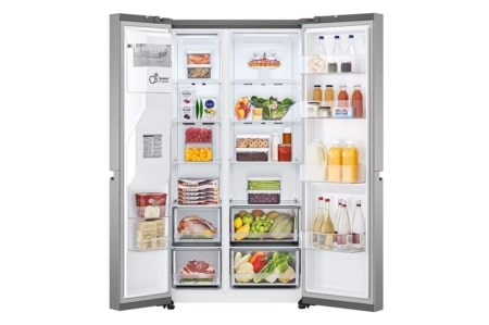 LG GSLV70PZTD amerikaanse koelkast Vrijstaand 635 l D Metallic, Zilver - Afbeelding 2