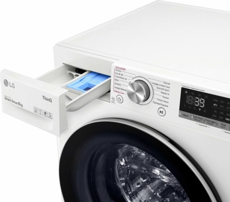 LG F4WV708S1E wasmachine Voorbelading 8 kg 1400 RPM Wit - Afbeelding 4