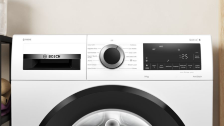 Bosch Serie 6 WGG244A9GB wasmachine Voorbelading 9 kg 1351 RPM Wit DHZ1100 - Afbeelding 3
