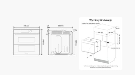 Samsung NV7B5745PAK Katalytische elektrische oven cm. 60 - zwart - Afbeelding 12