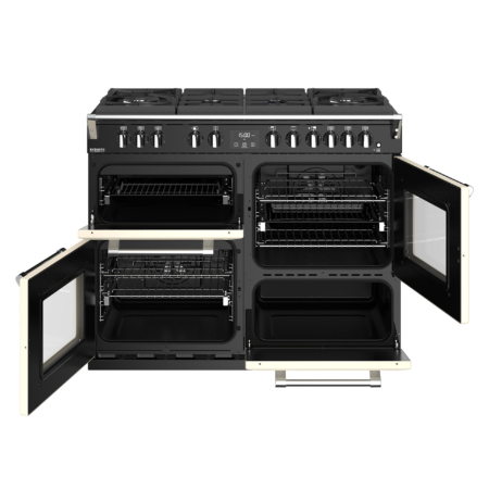 Stoves Richmond ST410011 S1100 DF GTG DeLuxe Range-fornuis Electrisch Gaskookplaat Zwart, Crème A - Afbeelding 7