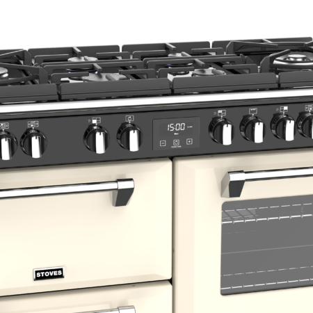 Stoves Richmond ST410011 S1100 DF GTG DeLuxe Range-fornuis Electrisch Gaskookplaat Zwart, Crème A - Afbeelding 6