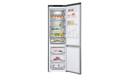 LG GBB72PZVCN1 koel-vriescombinatie Vrijstaand 384 l C Roestvrijstaal - Afbeelding 3