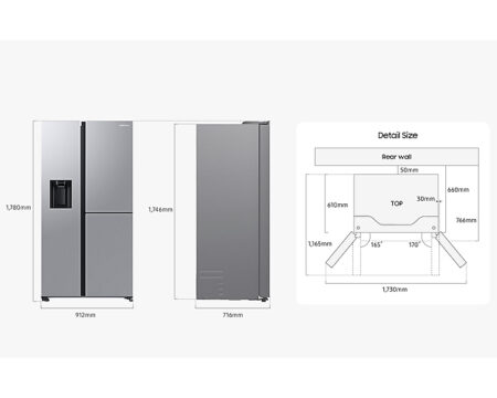 Samsung RH68B8830S9 amerikaanse koelkast Vrijstaand F Zilver - Afbeelding 10