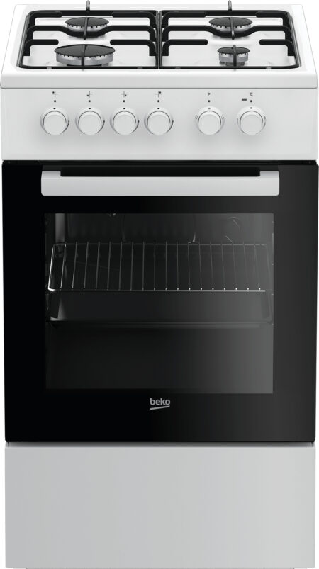 Beko FSS52000DW fornuis Vrijstaand fornuis Gas Gaskookplaat Zwart, Wit A - Afbeelding 4