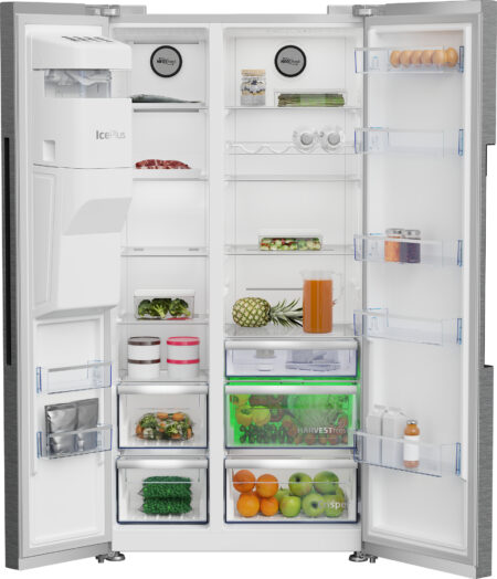 Beko GN162340XBN amerikaanse koelkast Vrijstaand 571 l E Roestvrijstaal - Afbeelding 4