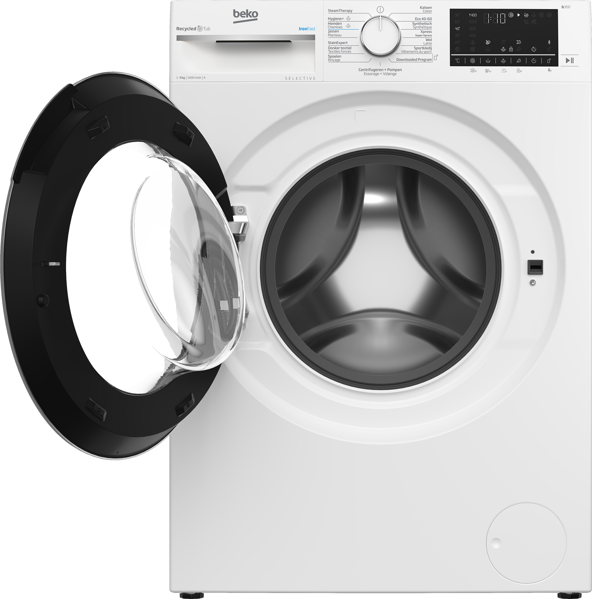 Beko B3WT59410W2 wasmachine Voorbelading 9 kg 1400 RPM Wit DHZBEKO071 - Afbeelding 4