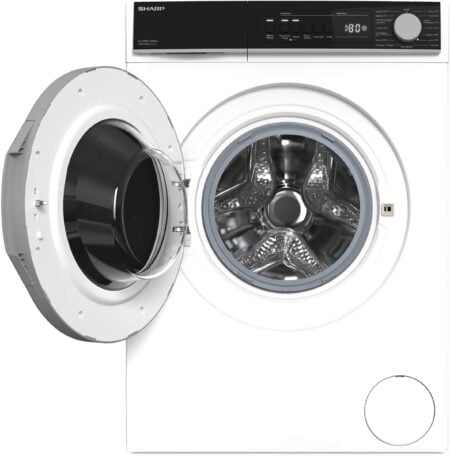 Sharp ES-NFB914AWNA-FR wasmachine Voorbelading 9 kg 1400 RPM Zwart, Wit - Afbeelding 4