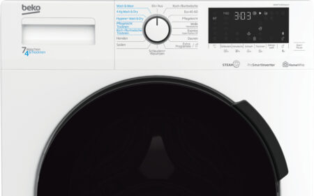 Beko WDW75141 Steam1 Was-droogcombinatie Vrijstaand Voorbelading Wit D - Afbeelding 4