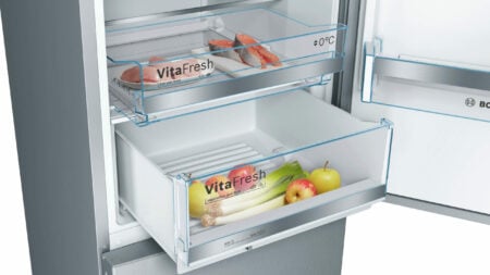 Bosch Serie 6 KGE398IBP koel-vriescombinatie Vrijstaand 343 l B Roestvrijstaal - Afbeelding 4