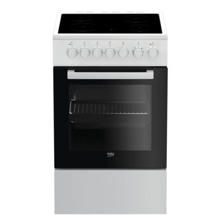 Beko FSM57100GW fornuis Vrijstaand fornuis Electrisch Keramisch Zwart, Wit