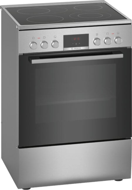 Bosch Serie 4 HKR39C250 fornuis Vrijstaand fornuis Electrisch Keramisch Zwart, Grijs A - EWO416