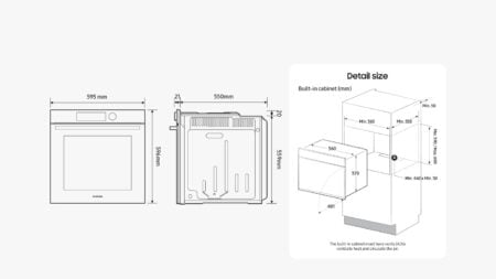 Samsung NV7B4450VAK 76 l 3950 W Zwart - Afbeelding 14