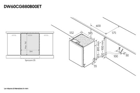 Samsung DW60CG880B00ET vaatwasser Volledig ingebouwd 14 couverts A - EWO1164 - Afbeelding 5