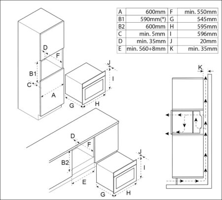 Inventum IOH6072RK oven 72 l Zwart, Roestvrijstaal - Afbeelding 3