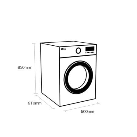 LG FDT208W wasdroger Vrijstaand Voorbelading 8 kg A++ Wit DHZ1624 - Afbeelding 15