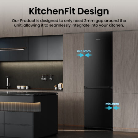 Hisense RB5K330GSFC koel-vriescombinatie Vrijstaand 330 l C Zwart, Roestvrijstaal - Afbeelding 6