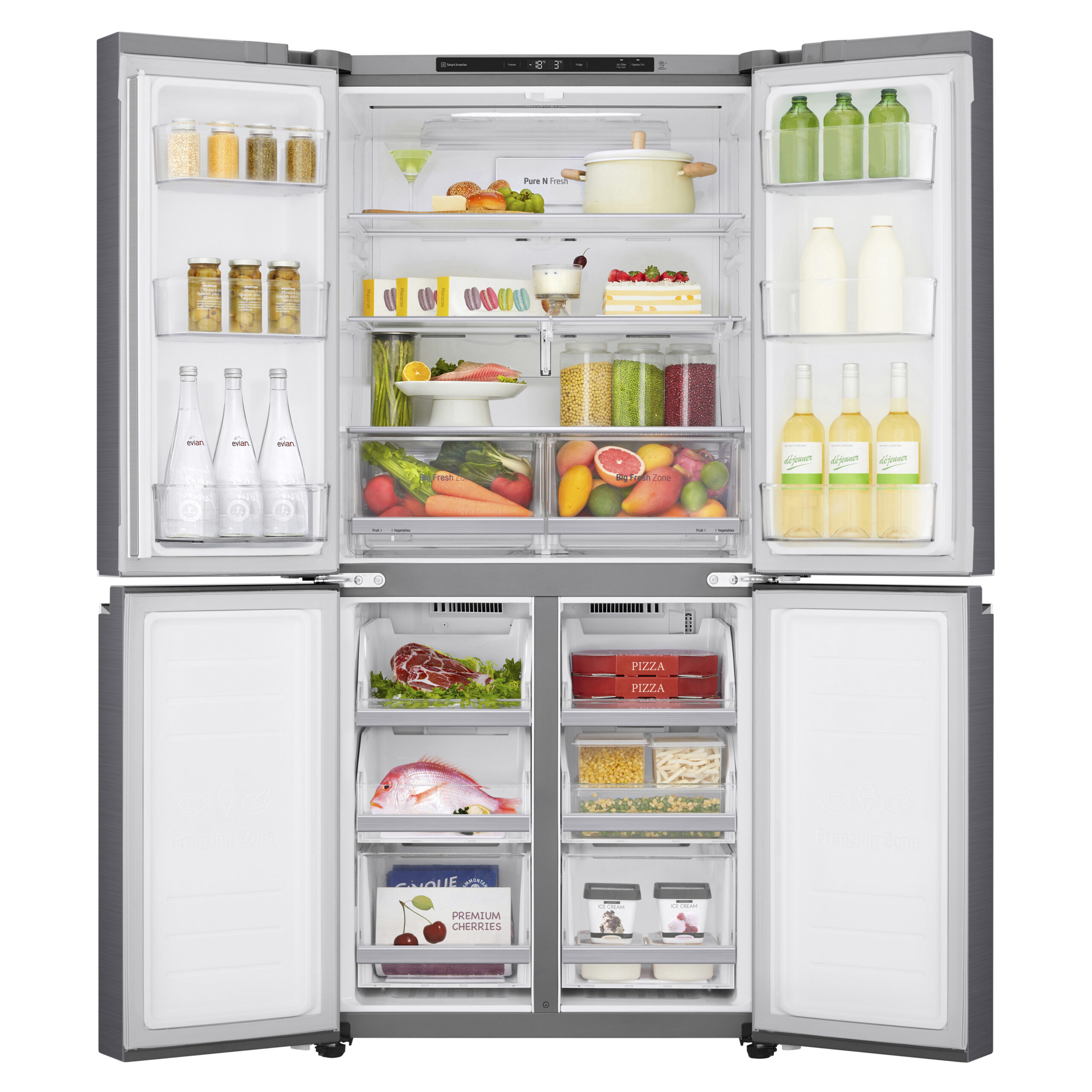 LG GMB844PZFG amerikaanse koelkast Vrijstaand 530 l F Roestvrijstaal EWO10525-13 - Afbeelding 8