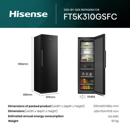 Hisense FT5K310GSFC diepvriezer Vrieskast Vrijstaand 312 l C - Afbeelding 15