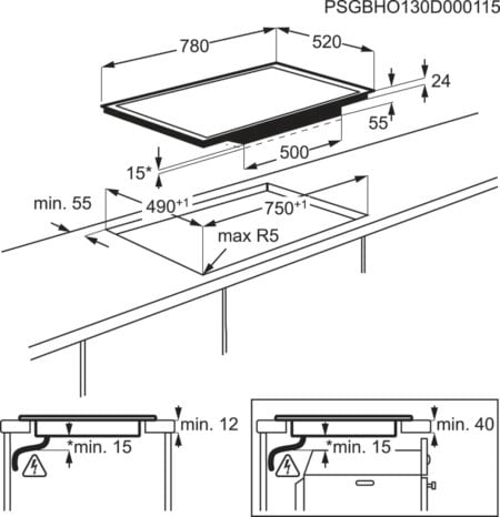 AEG HK874400FB Zwart Ingebouwd Inductiekookplaat zones 4 zone(s) EWO16625-3 - Afbeelding 7