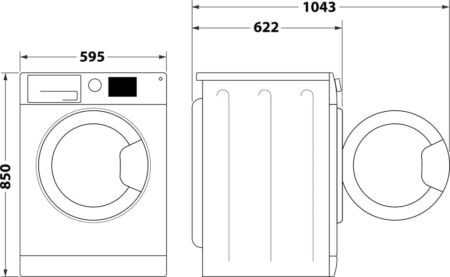 Bauknecht WM Elite Turbo 916B wasmachine Voorbelading 9 kg 1551 RPM Wit EWO07072511 - Afbeelding 13