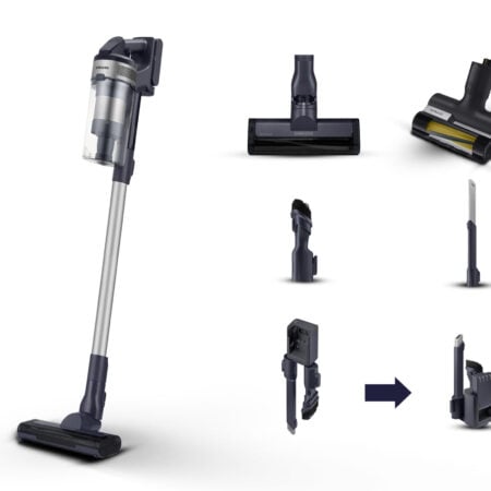 Samsung VS15A60AGR5 Steelstofzuiger Batterij/Accu Droog Zakloos 0,8 l 410 W Zwart, Zilver EWO1962