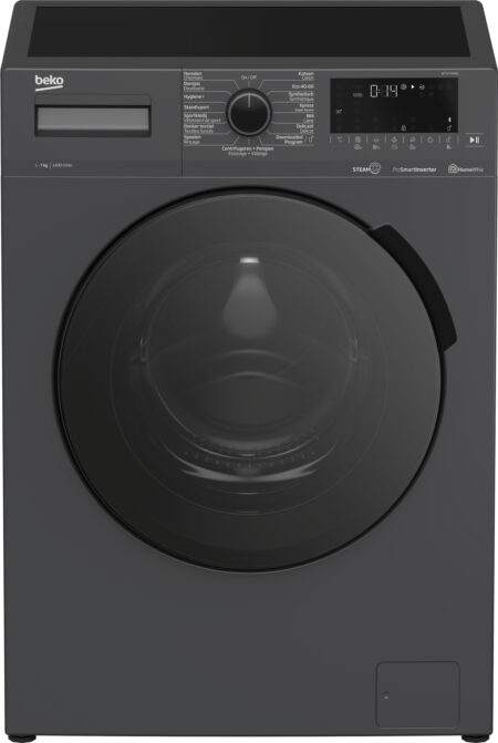 Beko WTV7740A1 wasmachine Voorbelading 7 kg 1400 RPM Zwart EWO0807255 - Afbeelding 7