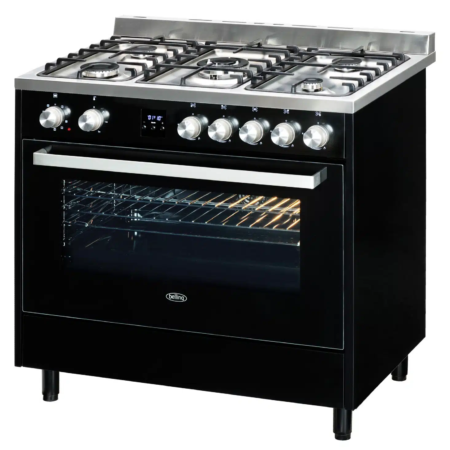 Belling Leeds 90 DFT Zwart gasfornuis DHZ2006