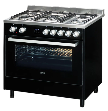 Belling Leeds 90 DFT Zwart gasfornuis DHZ2006