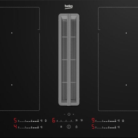 Beko HIXI84700UP kookplaat Zwart Ingebouwd 80 cm Inductiekookplaat zones 4 zone(s) Inbouw afzuigkap DHZ2088