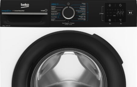 Beko b300 BM3WFT3841B wasmachine Voorbelading 8 kg 1400 RPM Wit DHZ2145 - Afbeelding 5