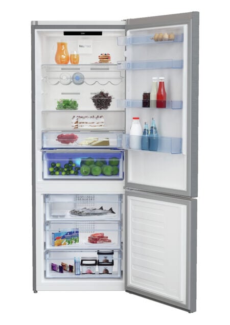 Beko RCNE560E40ZXBN koel-vriescombinatie Vrijstaand 560 l E Zilver - Afbeelding 3