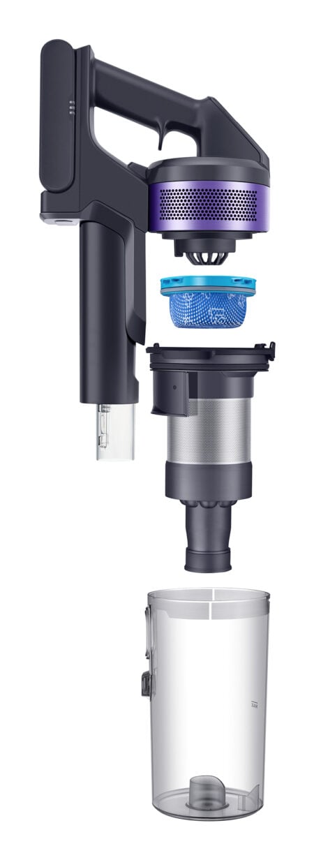 Samsung VS15A6031R4 Steelstofzuiger Batterij/Accu Droog Cyclonisch Zakloos 0,8 l 410 W Zwart, Paars DHZ2257 - Afbeelding 17