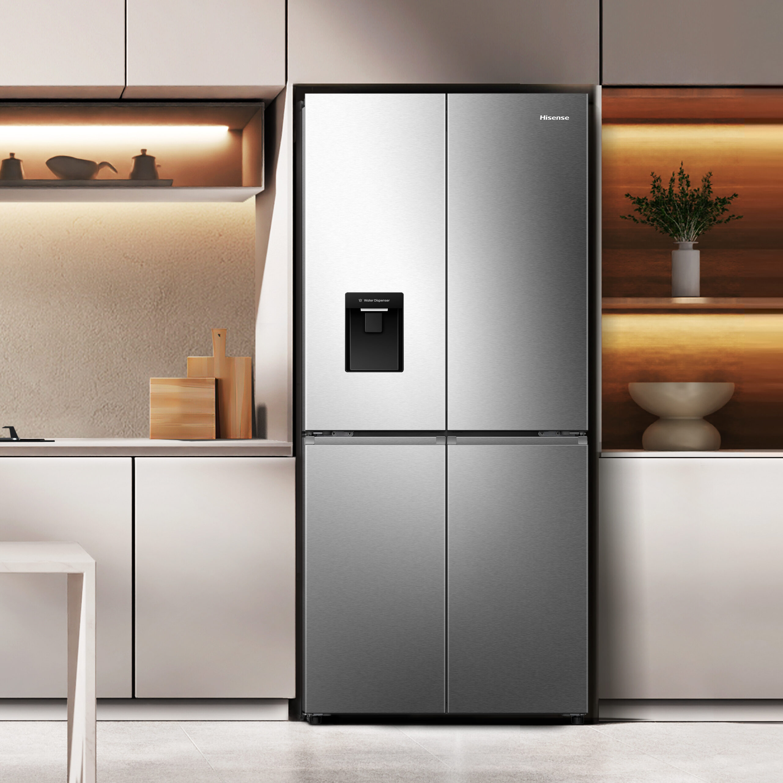 Hisense RQ5P470SMIE koel-vriescombinatie 482 l E Zilver, Roestvrijstaal DHZ2324 - Afbeelding 3