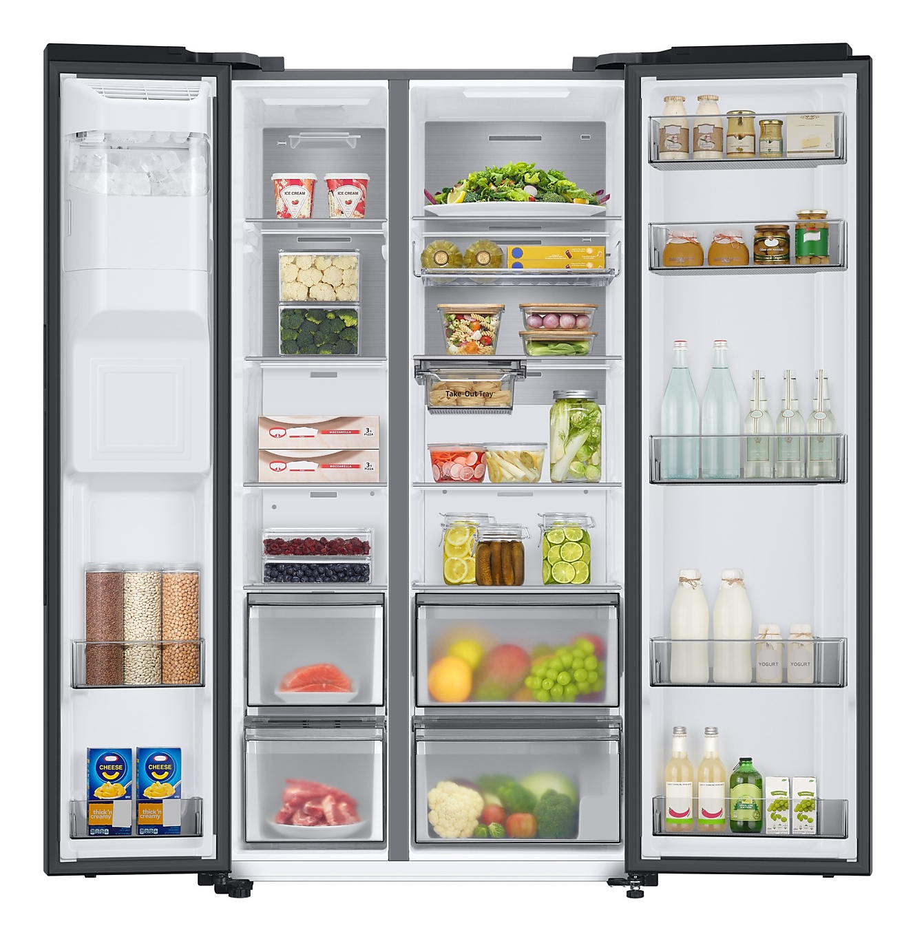 Samsung RS68CG885DB1EF amerikaanse koelkast Vrijstaand 634 l D Zwart Showroommodel EWO63SR - Afbeelding 7