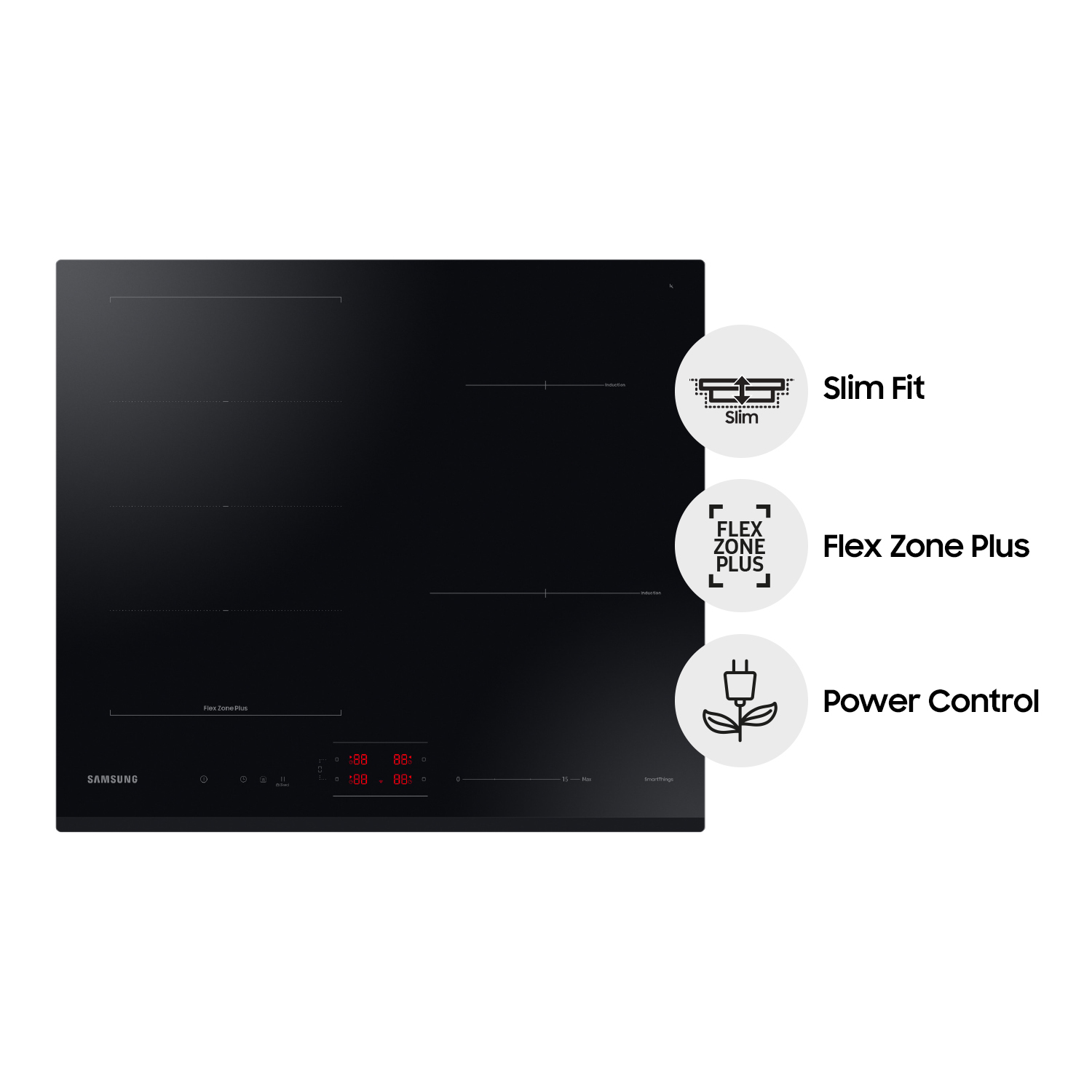 Samsung NZ64B6056GK Zwart Ingebouwd 60 cm Inductiekookplaat zones 4 zone(s) DHZ2363 - Afbeelding 3