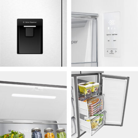 Hisense RQ5P470SMIE koel-vriescombinatie 482 l E Zilver, Roestvrijstaal DHZ2324 - Afbeelding 4
