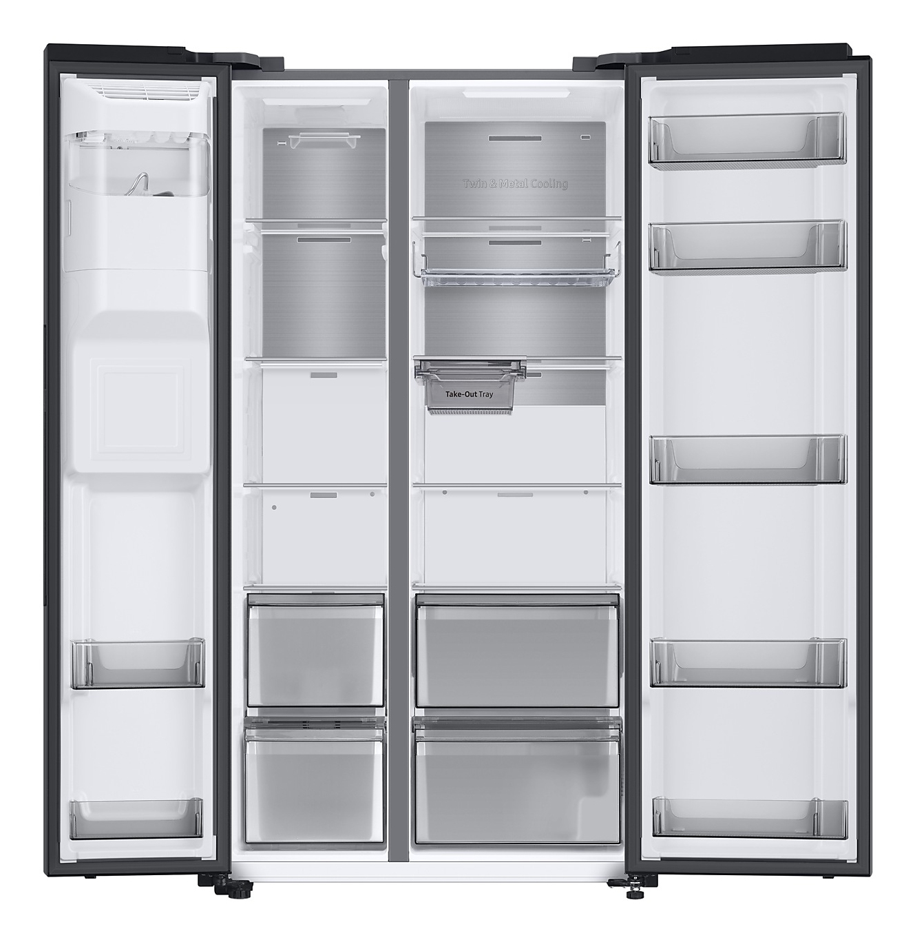 Samsung RS68CG885DB1EF amerikaanse koelkast Vrijstaand 634 l D Zwart Showroommodel EWO63SR - Afbeelding 6