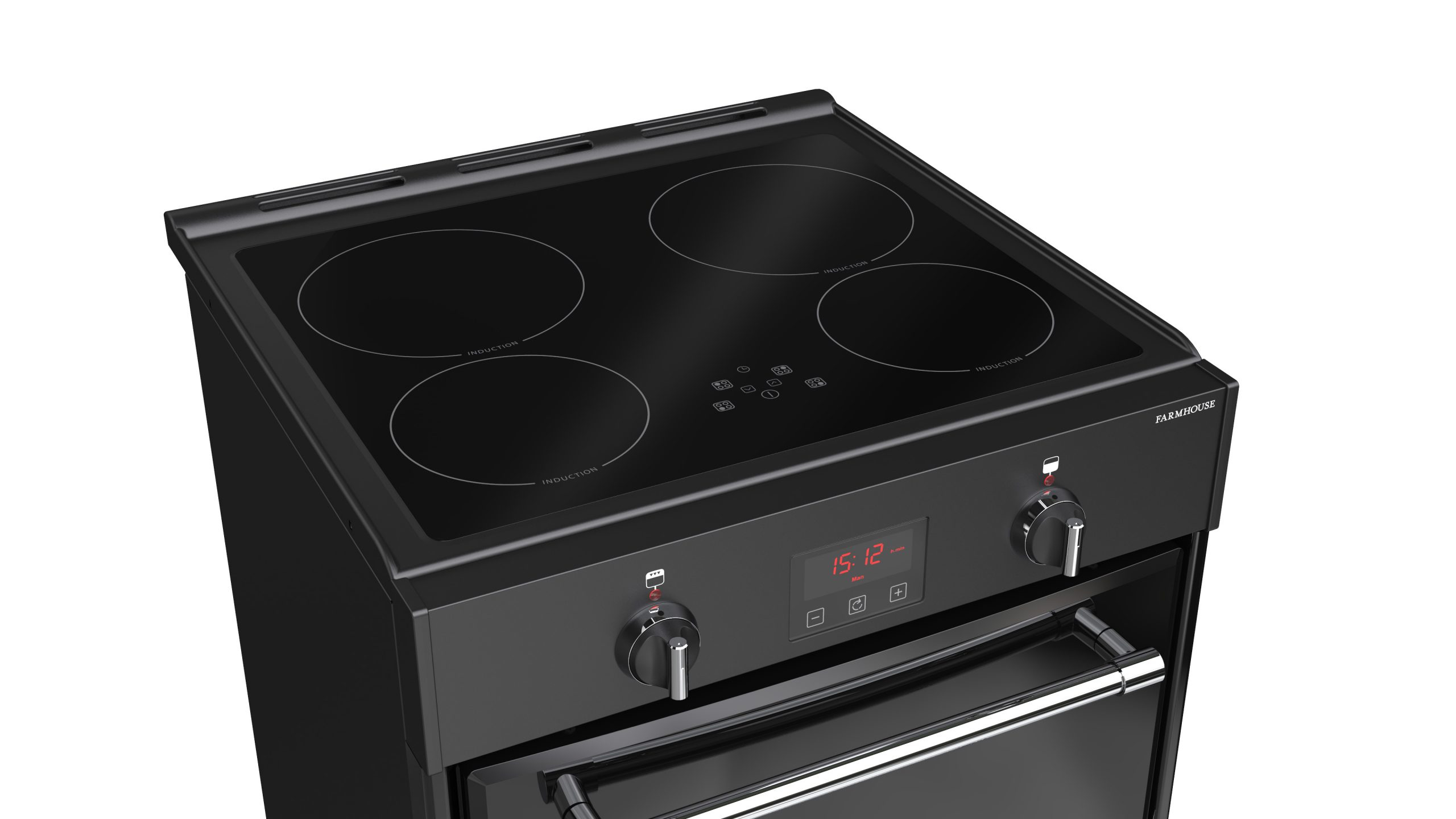 Belling 60 Ei Zwart Vrijstaand fornuis Electrisch Inductiekookplaat zones - Afbeelding 6