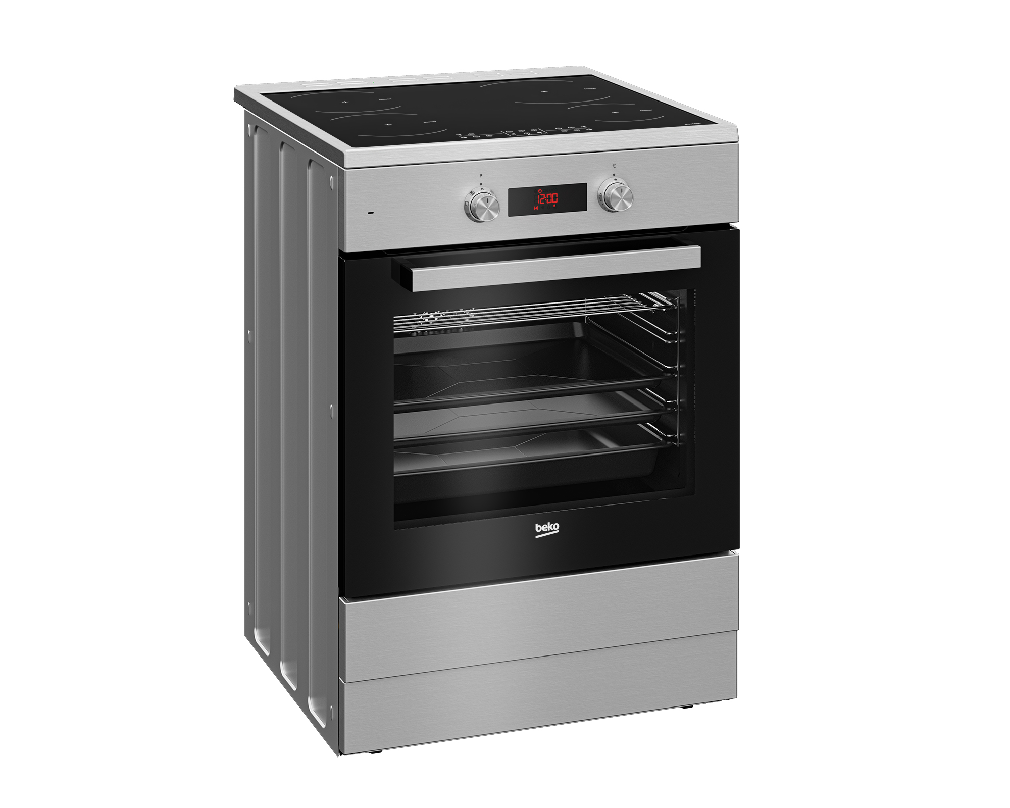 Beko FSM89302GXS fornuis Vrijstaand fornuis Electrisch Inductiekookplaat zones Roestvrijstaal DHZ2612APD - Afbeelding 3