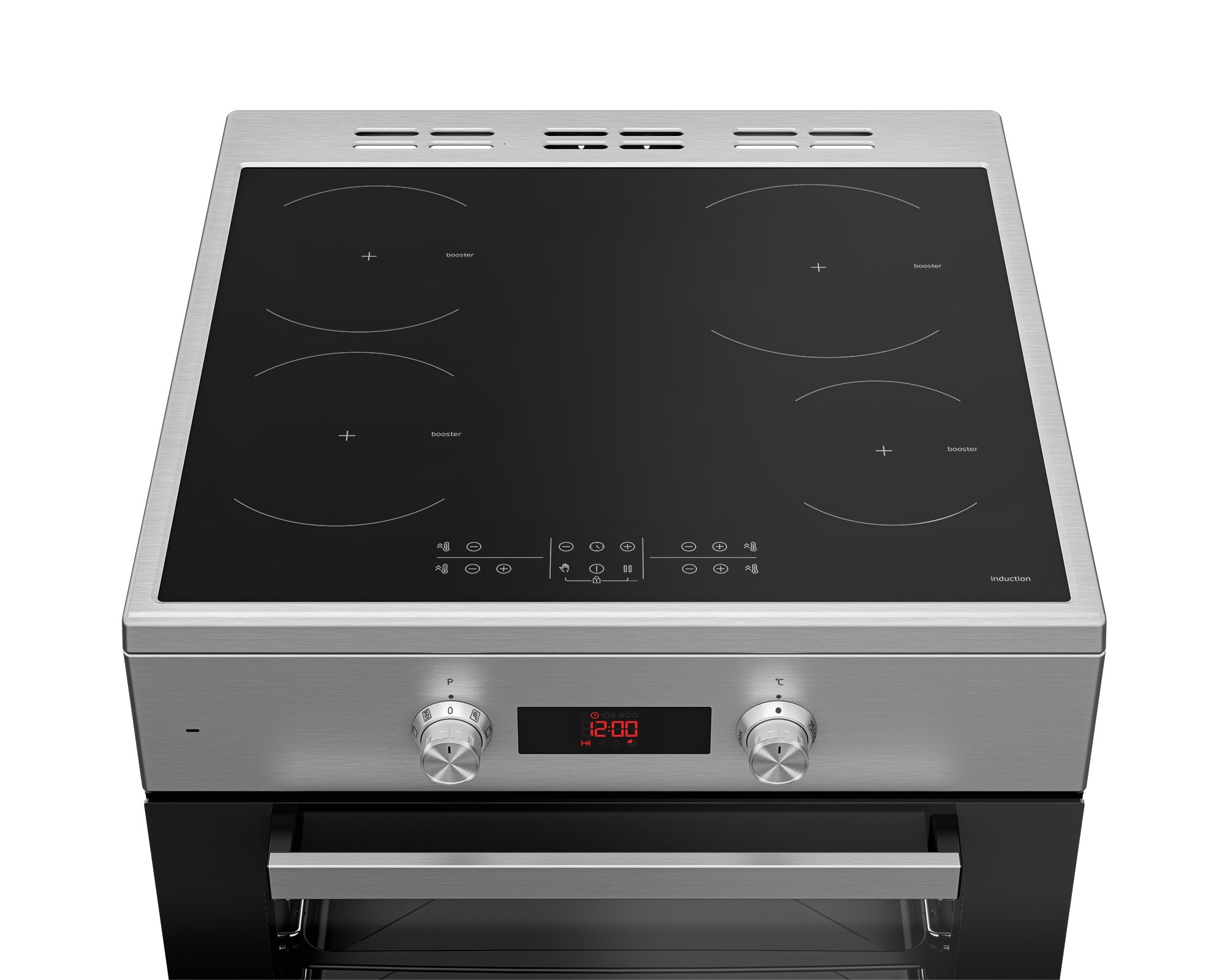 Beko FSM89302GXS fornuis Vrijstaand fornuis Electrisch Inductiekookplaat zones Roestvrijstaal DHZ2612APD - Afbeelding 5